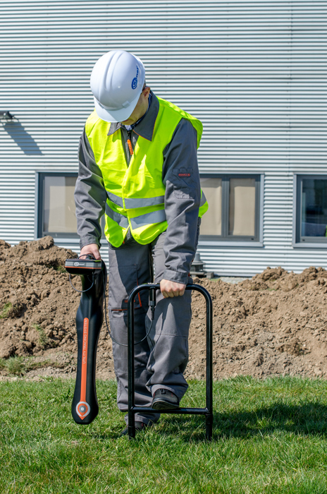 A-frame enables the location of  the current leakage from a damaged underground cable.